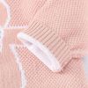 Baby Cartoon Bunny Embroidered Graphic Solid Warm Rompers With Hat