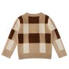 Baby Boy Plaid Graphic O-Neck Long Sleeves Western Classic Sweater