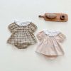 Baby Girls Lapel Collar Short Sleeve Top Combo Short Pants In Sets
