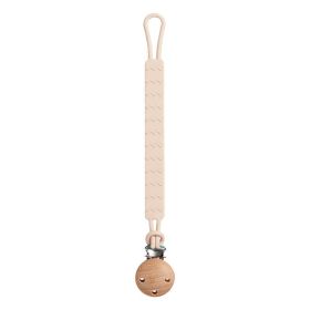 Infant Nipple Edible Silicon Teether Pacifier Clip (Option: Cream Beige)