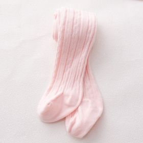 Fashion Simple Baby Cotton Solid Color Pantyhose (Option: Pink-6to8 Years Old)